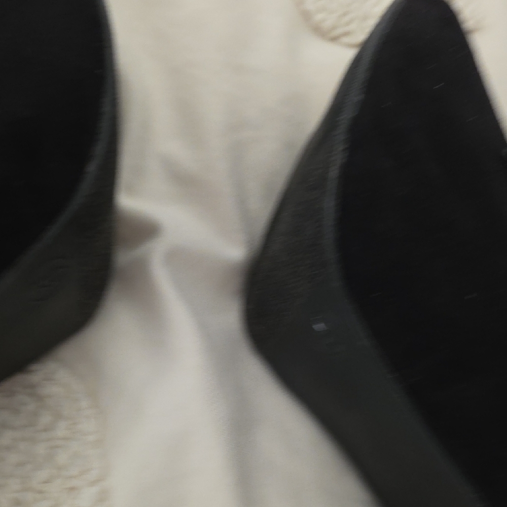 Mossimo Supply Co. Black Suede Peep-Toe Ankle Boots with Gold Trim - Picture 12 of 14